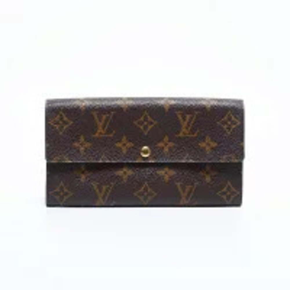 Louis Vuitton Monogram Long Wallet Brown